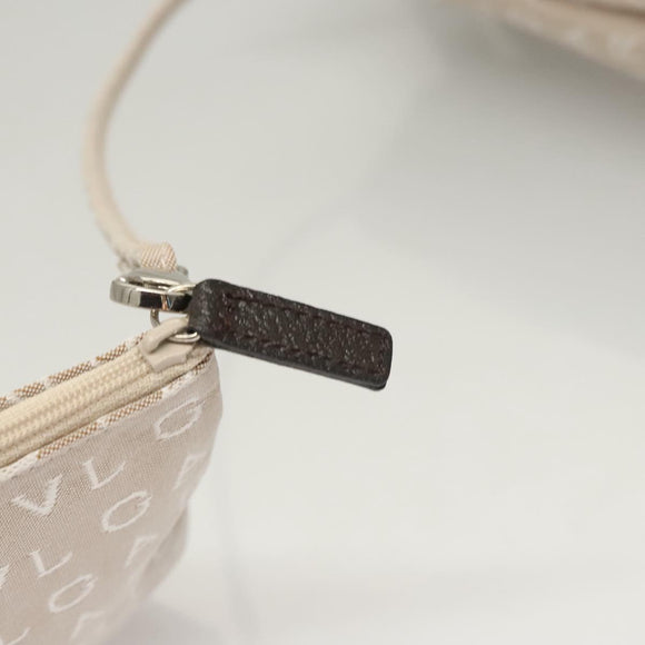 BVLGARI Logo Mania Tote Bag Canvas Beige Auth BA1523