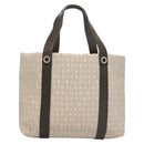 BVLGARI Logo Mania Tote Bag Canvas Beige Auth BA1523-3
