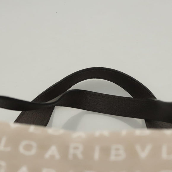 BVLGARI Logo Mania Tote Bag Canvas Beige Auth BA1523