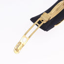 Salvatore Ferragamo Valletta Hair Clip Canvas Navy Gold Auth BA15230-8