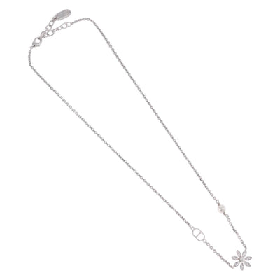 Christian Dior Necklace metal Silver Auth BA15231M - 0