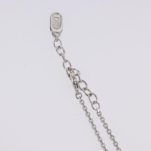 Christian Dior Necklace metal Silver Auth BA15231M