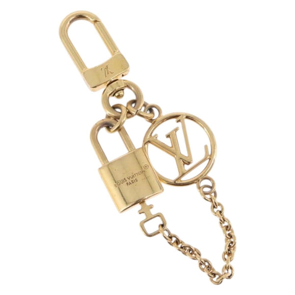 LOUIS VUITTON Micro Charm LV Padlock Charm metal Gold M01555 LV Auth BA15232V