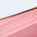 Christian Dior Lady Dior Long Wallet Patent leather Pink Auth BA15236V-13