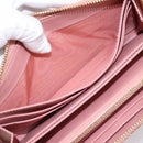 Christian Dior Lady Dior Long Wallet Patent leather Pink Auth BA15236V-15