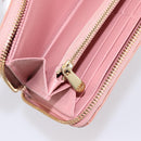 Christian Dior Lady Dior Long Wallet Patent leather Pink Auth BA15236V-19