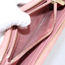 Christian Dior Lady Dior Long Wallet Patent leather Pink Auth BA15236V-20