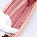 Christian Dior Lady Dior Long Wallet Patent leather Pink Auth BA15236V-21