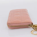 Christian Dior Lady Dior Long Wallet Patent leather Pink Auth BA15236V-4