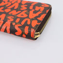 LOUIS VUITTON Monogram Graffiti Zippy Long Wallet Orange M93711 LV Auth BA15238-10