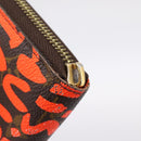 LOUIS VUITTON Monogram Graffiti Zippy Long Wallet Orange M93711 LV Auth BA15238-12