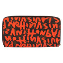 LOUIS VUITTON Monogram Graffiti Zippy Long Wallet Orange M93711 LV Auth BA15238-3
