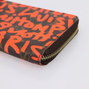 LOUIS VUITTON Monogram Graffiti Zippy Long Wallet Orange M93711 LV Auth BA15238-8