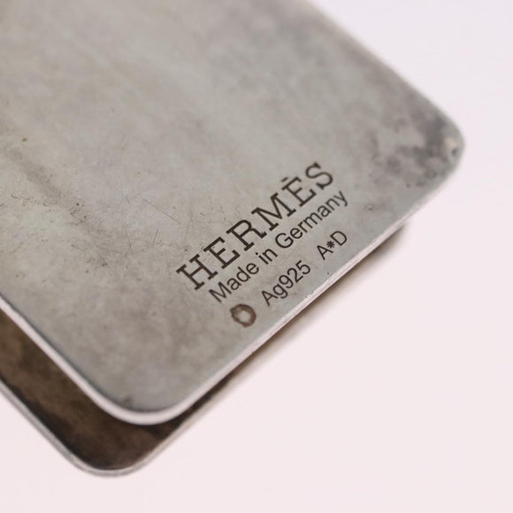 HERMES Money Clip Ag925 Silver Auth BA15239