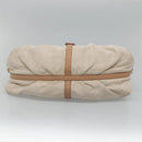 BVLGARI Chandra Hand Bag Canvas Beige Auth BA1524-5