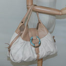 BVLGARI Chandra Hand Bag Canvas Beige Auth BA1524-23