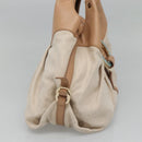 BVLGARI Chandra Hand Bag Canvas Beige Auth BA1524-3