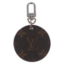 LOUIS VUITTON Monogram Porte Cles Round Monogram Logo Charm M68300 Auth BA15242-3
