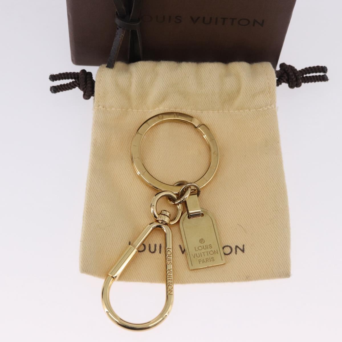 LOUIS VUITTON Porte Cles Mini Travel Key Holder metal Gold M65996
