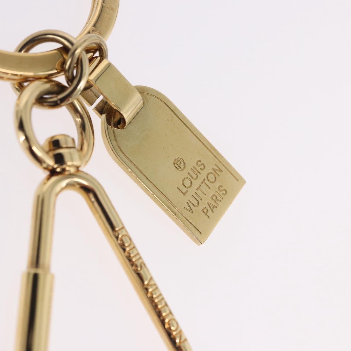 LOUIS VUITTON Porte Cles Mini Travel Key Holder metal Gold M65996