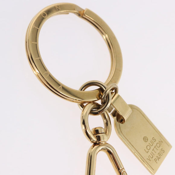 LOUIS VUITTON Porte Cles Mini Travel Key Holder metal Gold M65996 Auth BA15244V