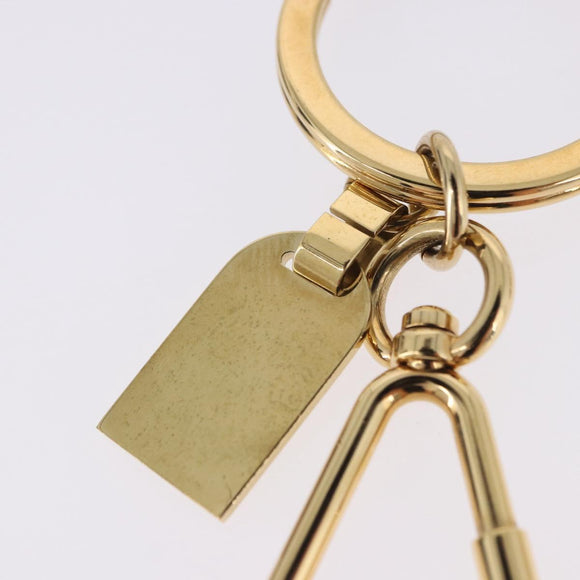 LOUIS VUITTON Porte Cles Mini Travel Key Holder metal Gold M65996 Auth BA15244V