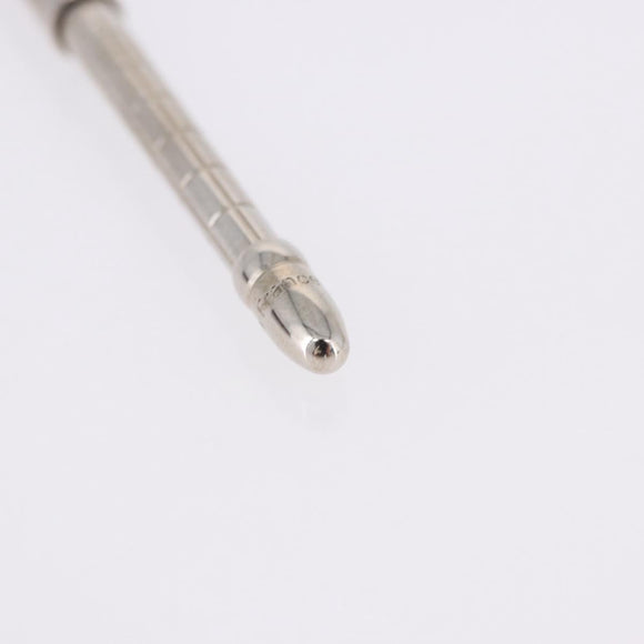 LOUIS VUITTON Styro Agenda Ballpoint Pen metal Silver LV Auth BA15245