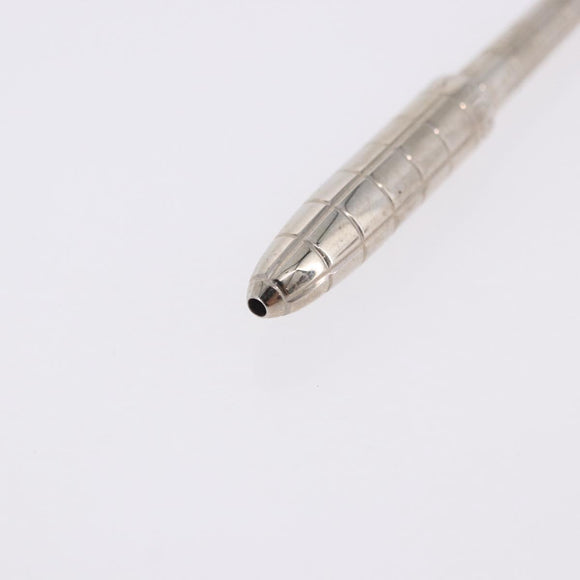 LOUIS VUITTON Styro Agenda Ballpoint Pen metal Silver LV Auth BA15245