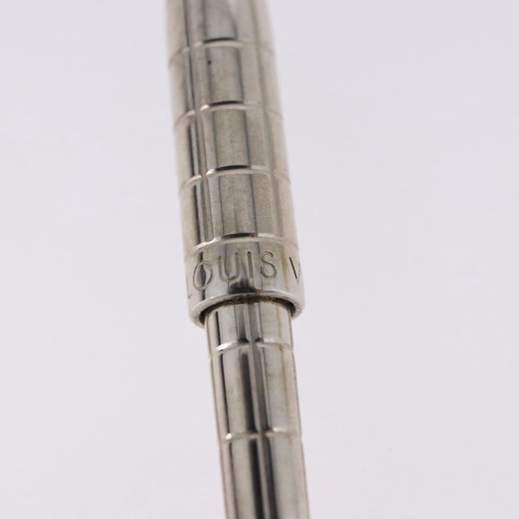 LOUIS VUITTON Styro Agenda Ballpoint Pen metal Silver LV Auth BA15245