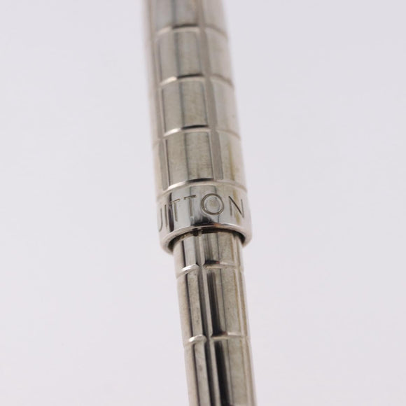 LOUIS VUITTON Styro Agenda Ballpoint Pen metal Silver LV Auth BA15245