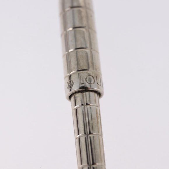 LOUIS VUITTON Styro Agenda Ballpoint Pen metal Silver LV Auth BA15245