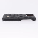 CHANEL iPhone11 iPhone Case Caviar Skin Black CC Auth BA15247V-4