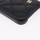 CHANEL iPhone11 iPhone Case Caviar Skin Black CC Auth BA15247V-8