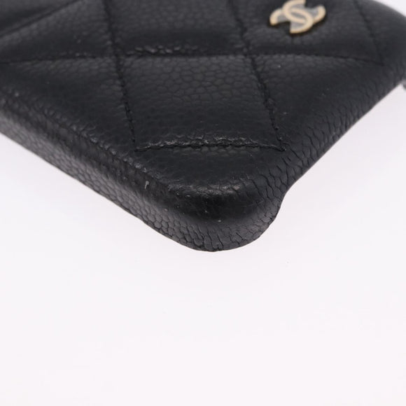 CHANEL iPhone11 iPhone Case Caviar Skin Black CC Auth BA15247V