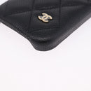 CHANEL iPhone11 iPhone Case Caviar Skin Black CC Auth BA15247V-9