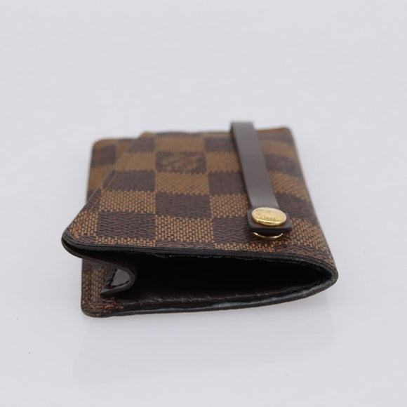 LOUIS VUITTON Damier Ebene Clochette GM Key Case N42240 LV Auth BA15251