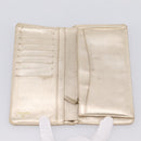 CHANEL Matelasse Long Wallet Lamb Skin Gold CC Auth BA15252-8