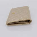 CHANEL Matelasse Long Wallet Lamb Skin Gold CC Auth BA15252-4