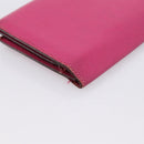 HERMES Bearn Soufflet Wallet Leather Pink Auth BA15253-16