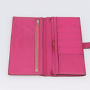 HERMES Bearn Soufflet Wallet Leather Pink Auth BA15253-8