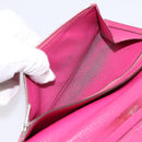 HERMES Bearn Soufflet Wallet Leather Pink Auth BA15253-9