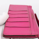 HERMES Bearn Soufflet Wallet Leather Pink Auth BA15253-20