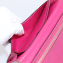 HERMES Bearn Soufflet Wallet Leather Pink Auth BA15253-21