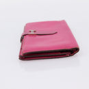 HERMES Bearn Soufflet Wallet Leather Pink Auth BA15253-3