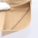 CHANEL Matelasse Long Wallet Lamb Skin Beige Gold CC Auth BA15254-12