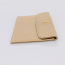 CHANEL Matelasse Long Wallet Lamb Skin Beige Gold CC Auth BA15254-5