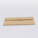 CHANEL Matelasse Long Wallet Lamb Skin Beige Gold CC Auth BA15254-7