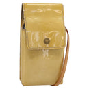 LOUIS VUITTON Monogram Vernis Green Cigarette Case Beige M91048 LV Auth BA15255-1