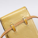 LOUIS VUITTON Monogram Vernis Green Cigarette Case Beige M91048 LV Auth BA15255-9