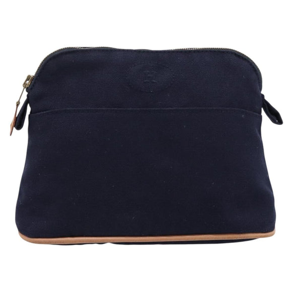 HERMES Bolide PM Pouch Cotton Navy Auth BA15256A